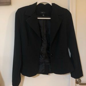 Black double-button blazer